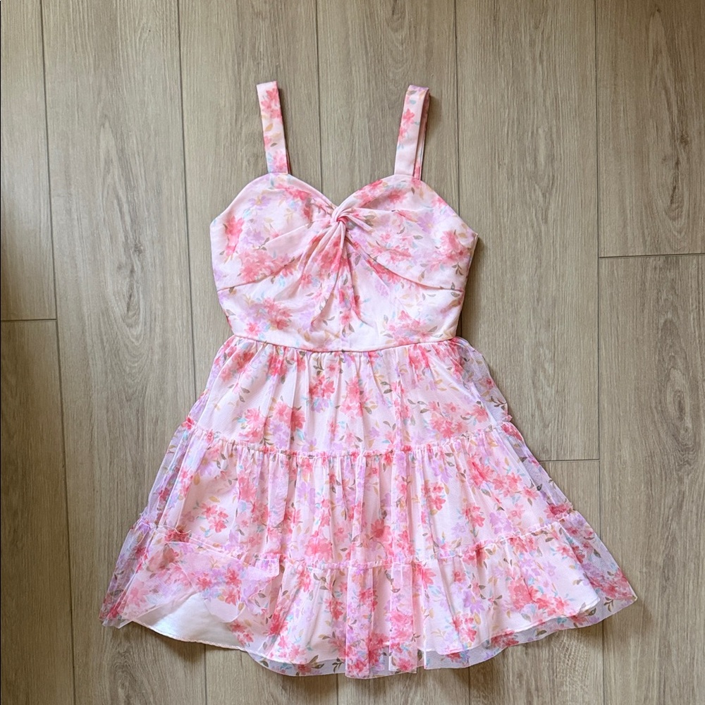 Rare Editions Pink Floral Dress